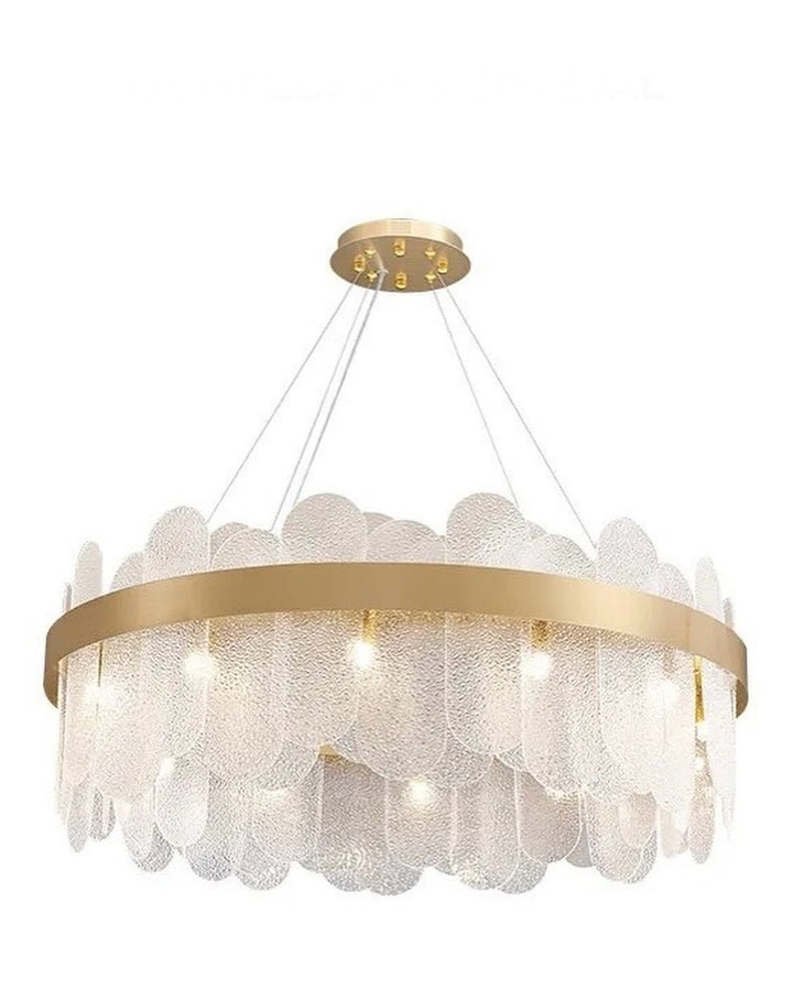 Modern Chandelier with Brass Finish