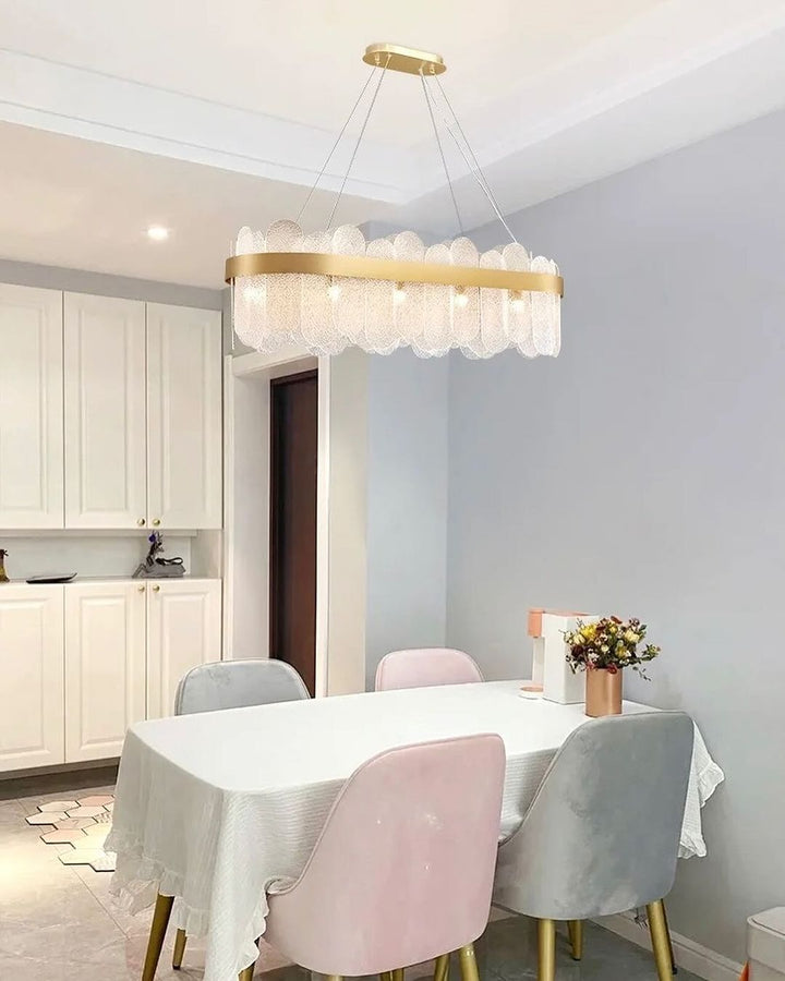 Modern Chandelier with Brass Finish