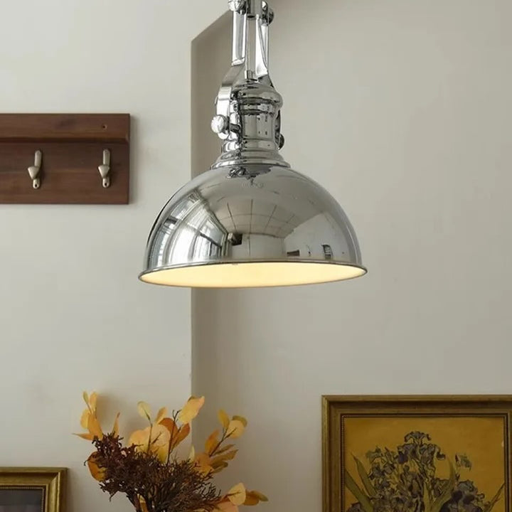 Industrial Silver Pendant Light