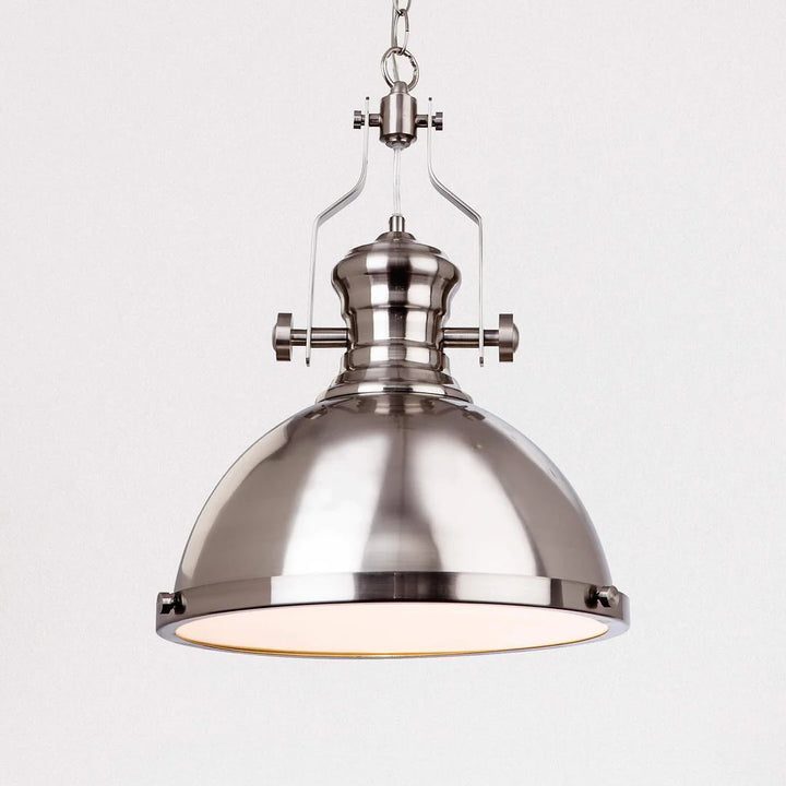 Industrial Silver Pendant Light