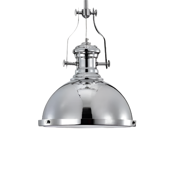 Industrial Silver Pendant Light