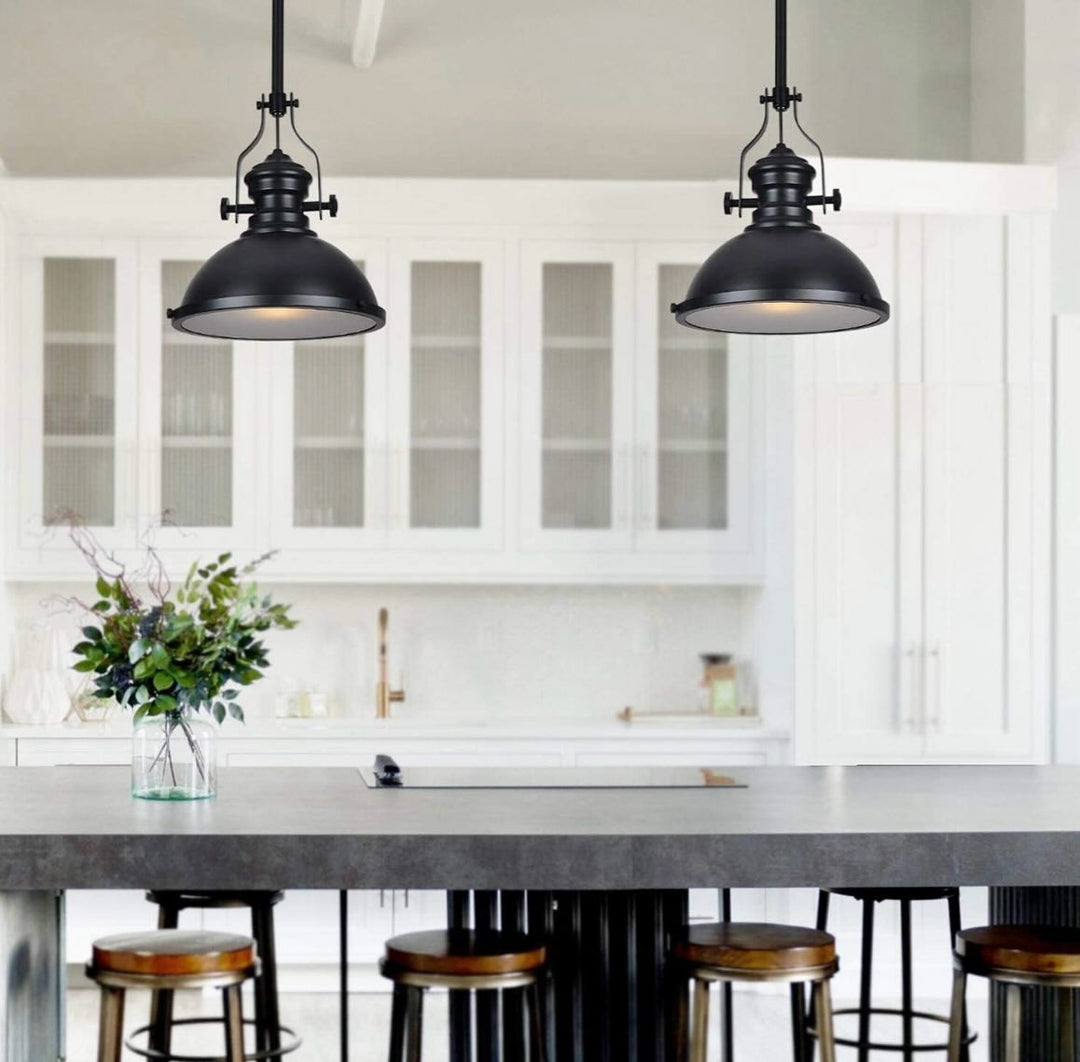 Industrial Black Pendant Light