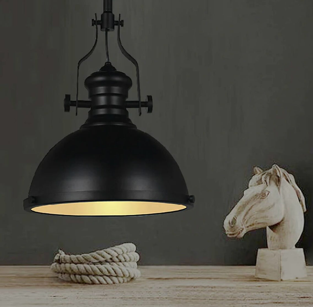 Industrial Black Pendant Light