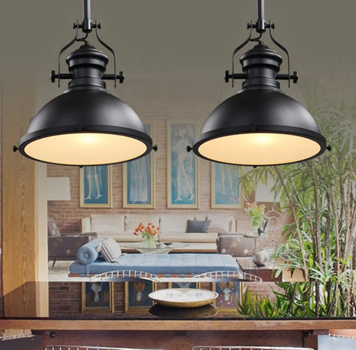 Industrial Black Pendant Light