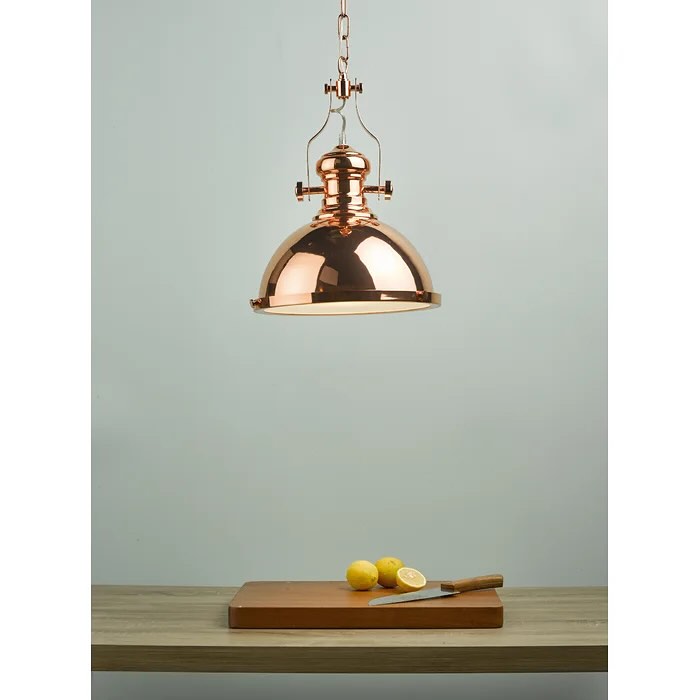 Industrial Rose Gold Pendant Light