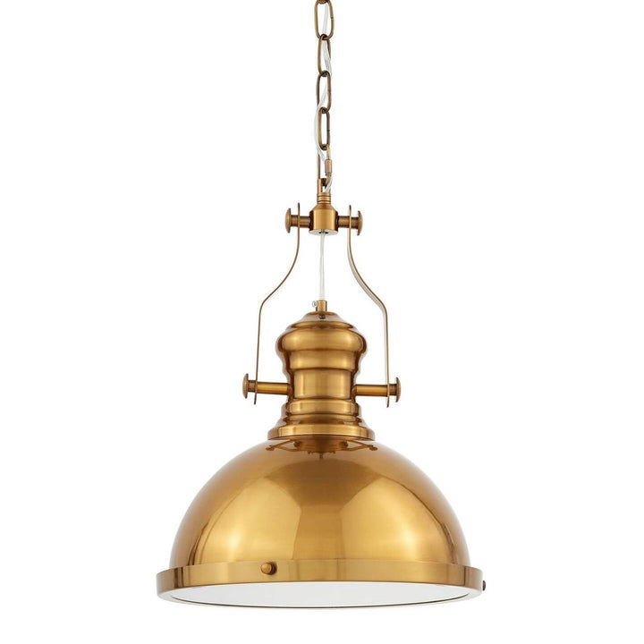 Industrial Brass Pendant Light