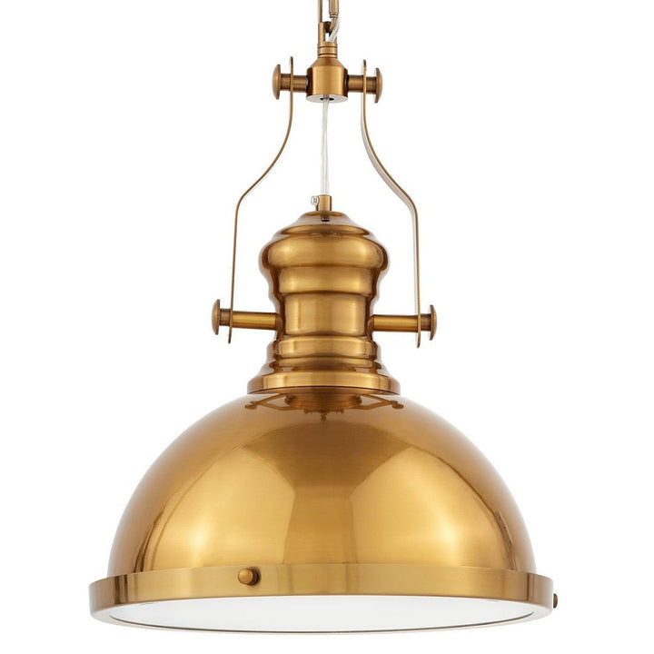 Industrial Brass Pendant Light