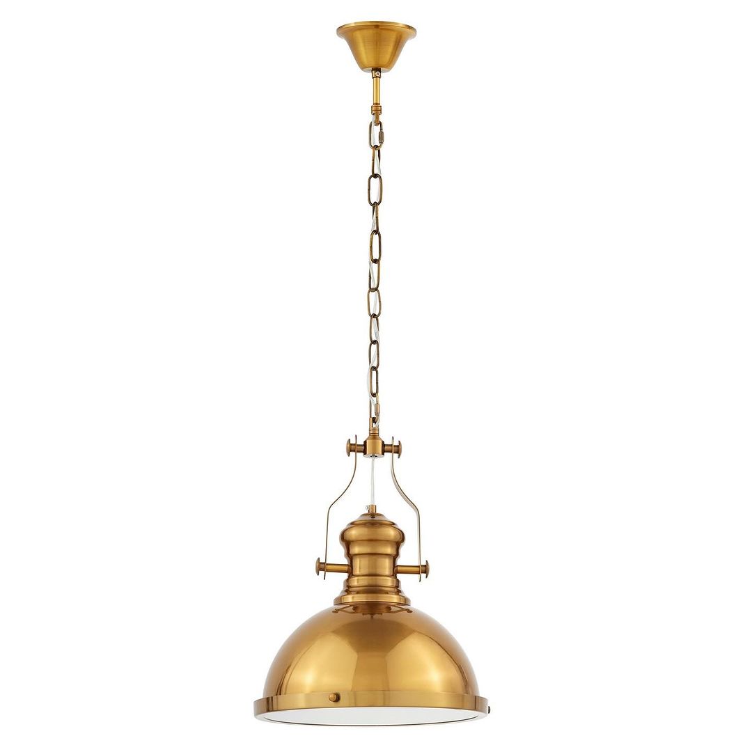 Industrial Brass Pendant Light