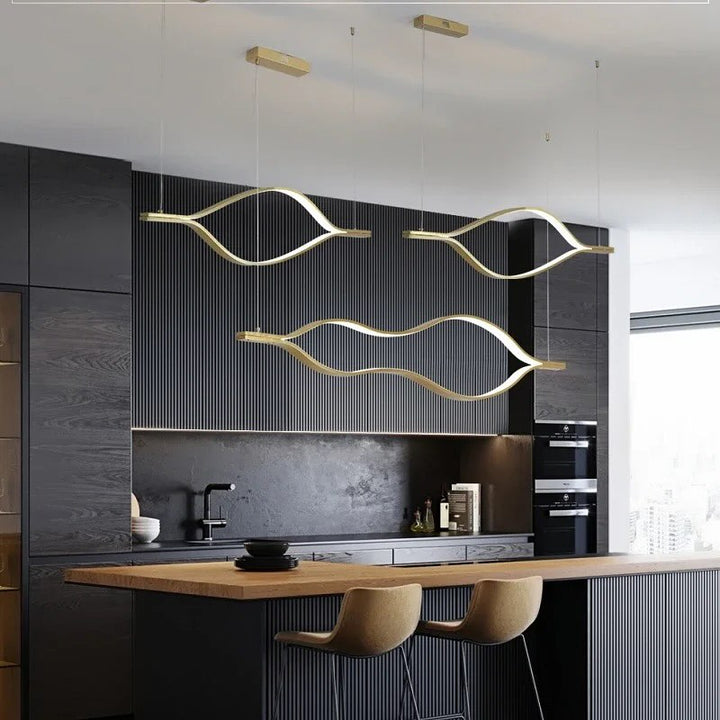 Modern Wave LED Chandelier