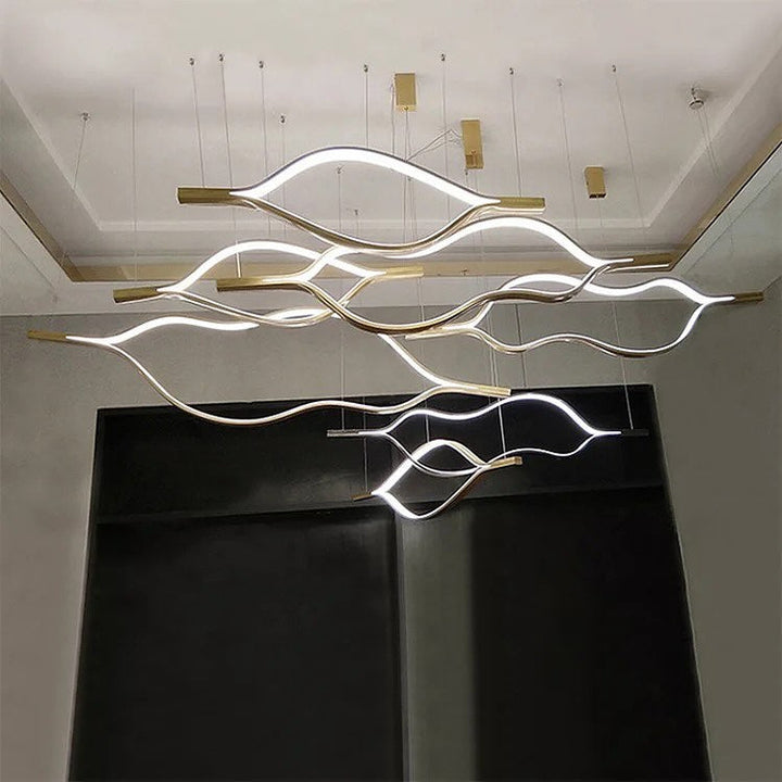 Modern Wave LED Chandelier