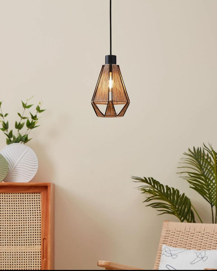 Rustic Woven Pendant Light