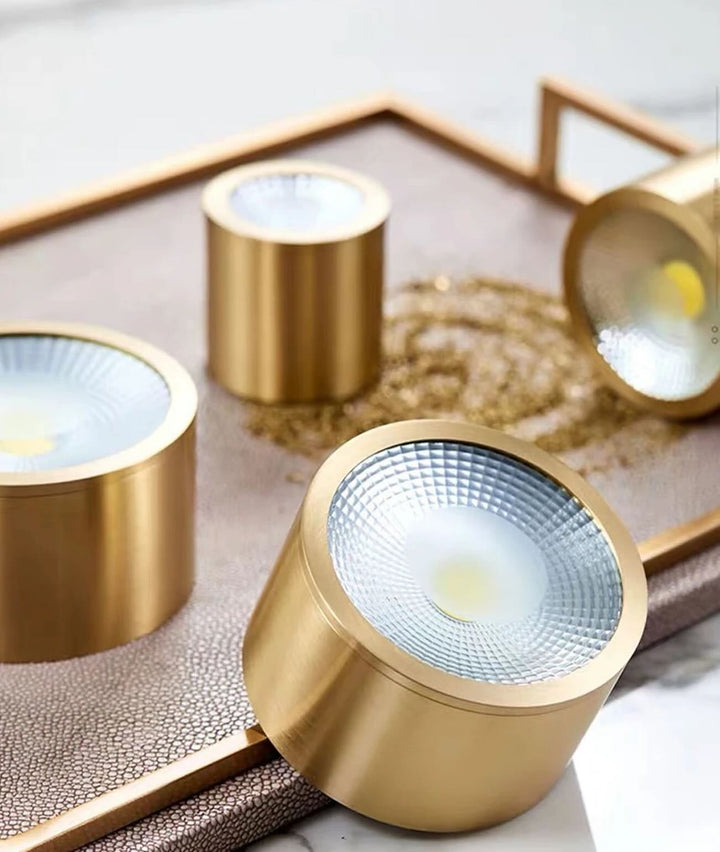 Brass Cylinder Surface Mounted Lights