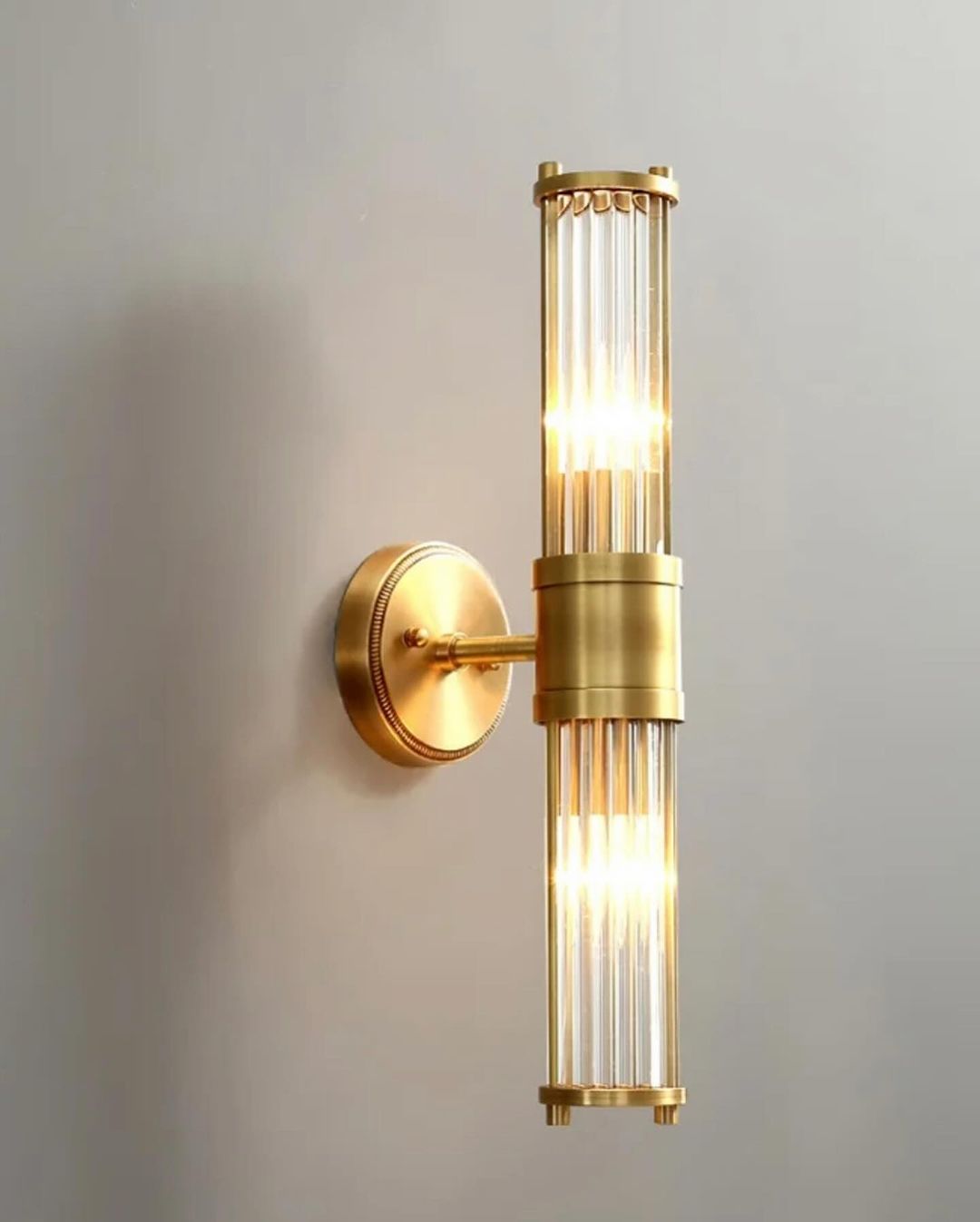 Elegant Wall Sconce with Gold Accents