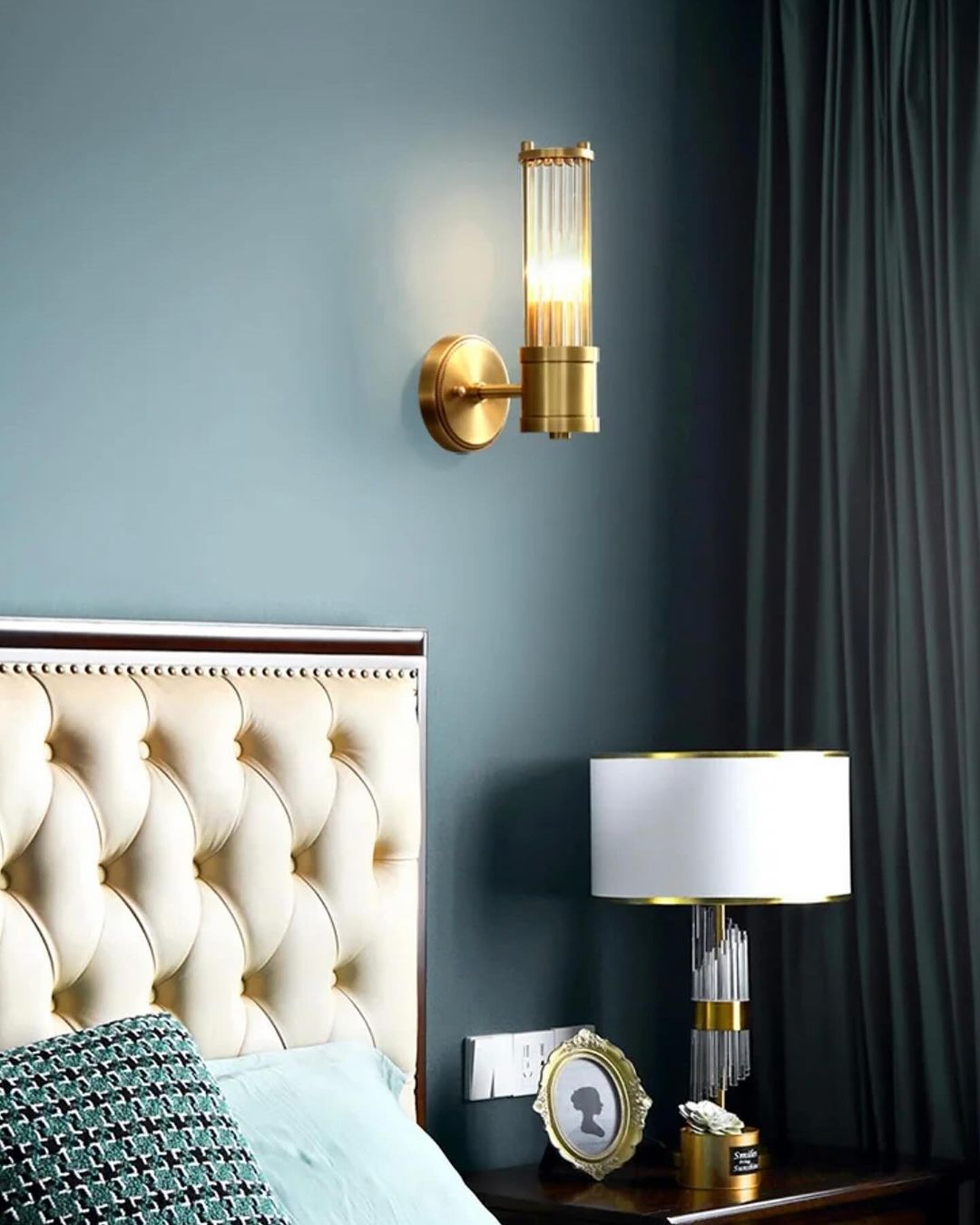 Elegant Wall Sconce with Gold Accents