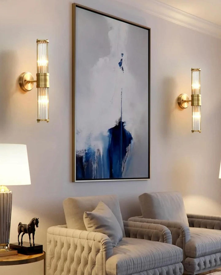 Elegant Wall Sconce with Gold Accents