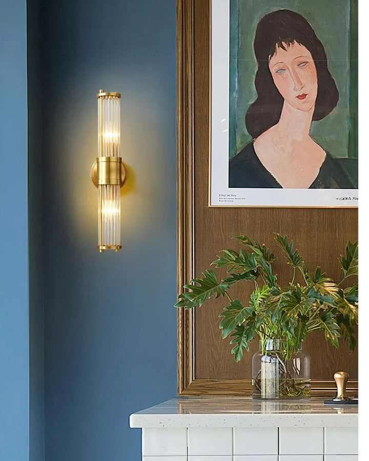 Elegant Wall Sconce with Gold Accents