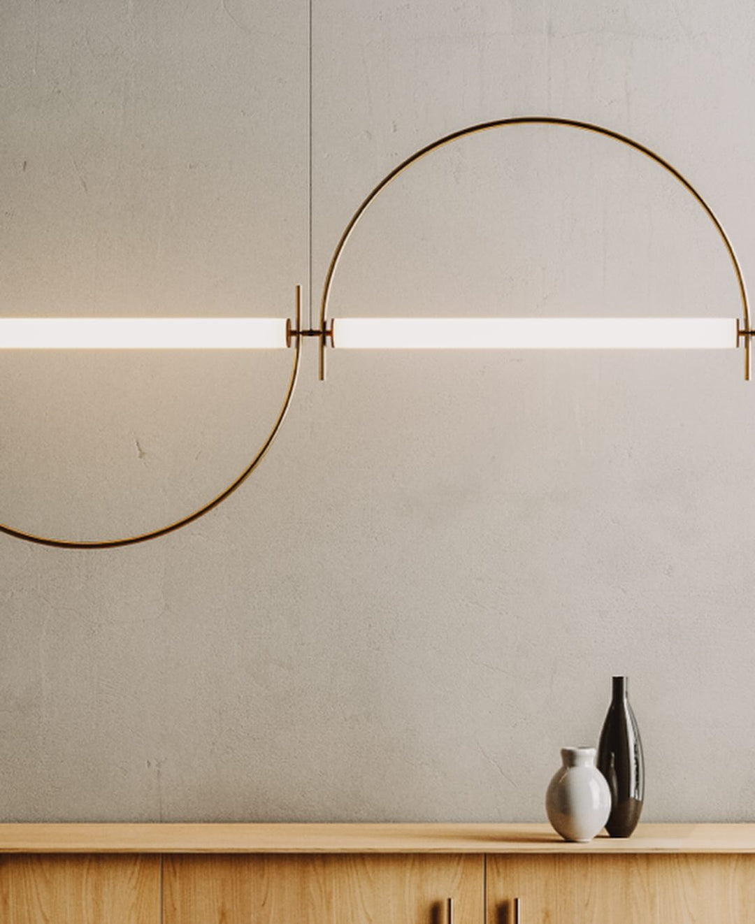 Minimalist Hanging Light with Arch