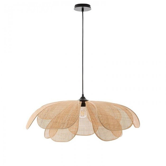 Dual Rattan Petal Pendant Lights