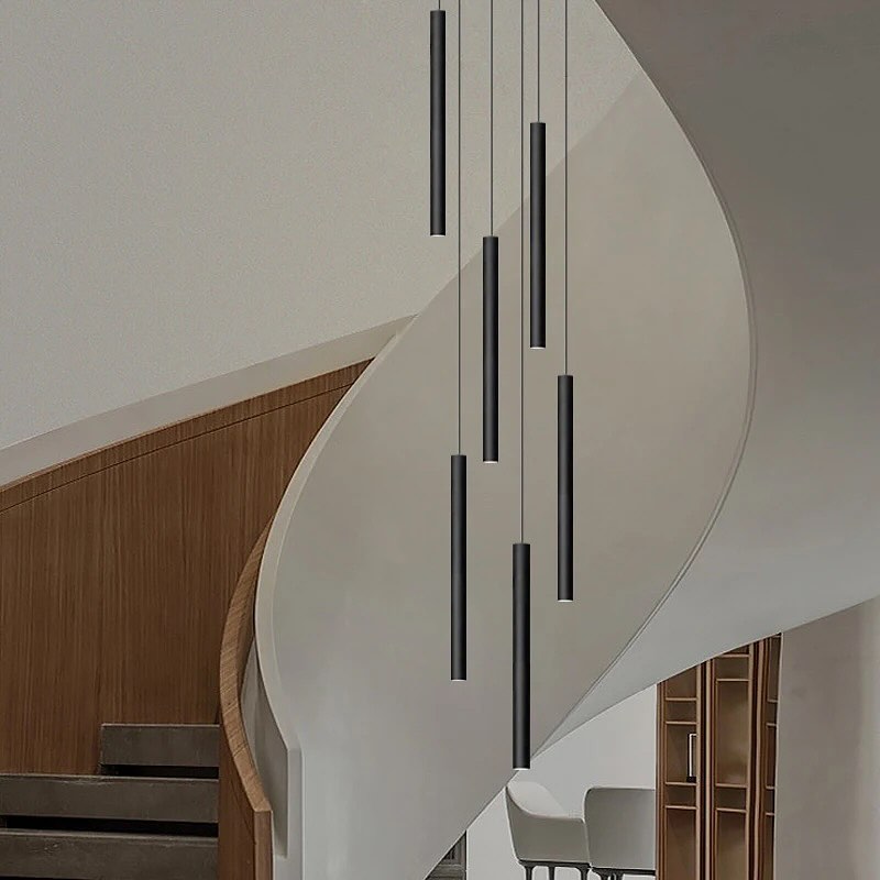 Vertical Tube Pendant Light Cluster