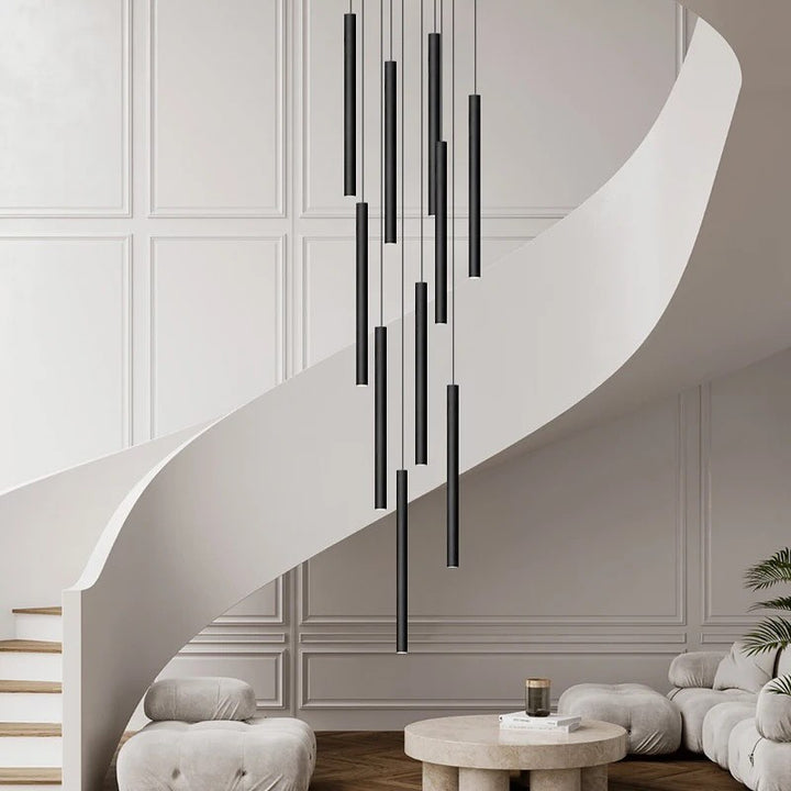 Vertical Tube Pendant Light Cluster