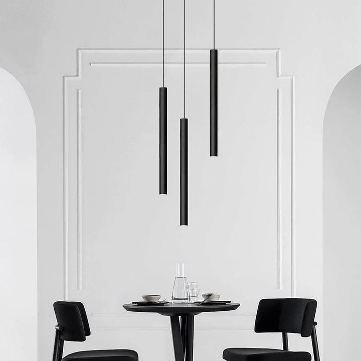 Vertical Tube Pendant Light Cluster