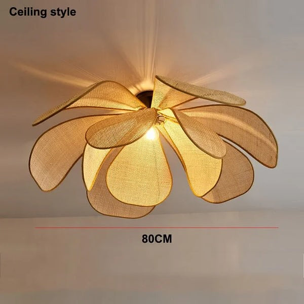 Rustic Flower Petal Pendant Light