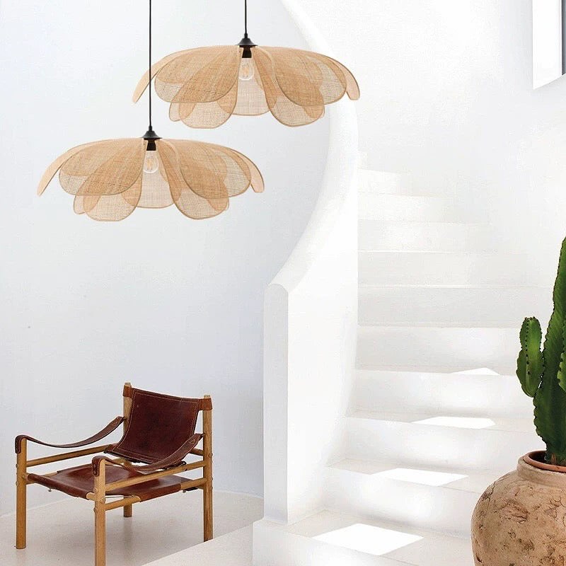 Rustic Flower Petal Pendant Light