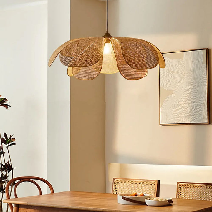 Rustic Flower Petal Pendant Light