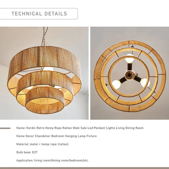 Layered Drum Pendant Light