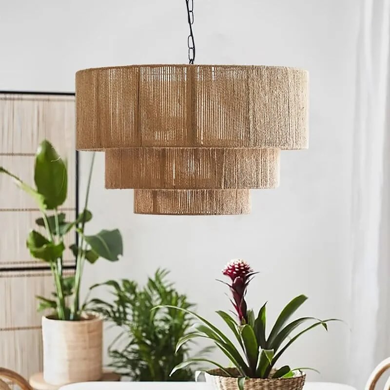 Layered Drum Pendant Light