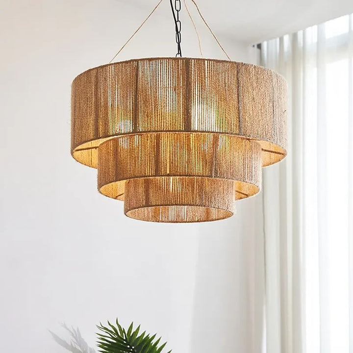 Layered Drum Pendant Light