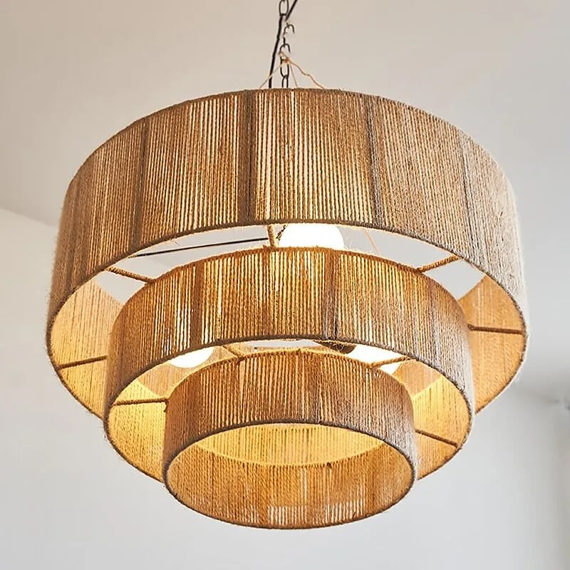 Layered Drum Pendant Light