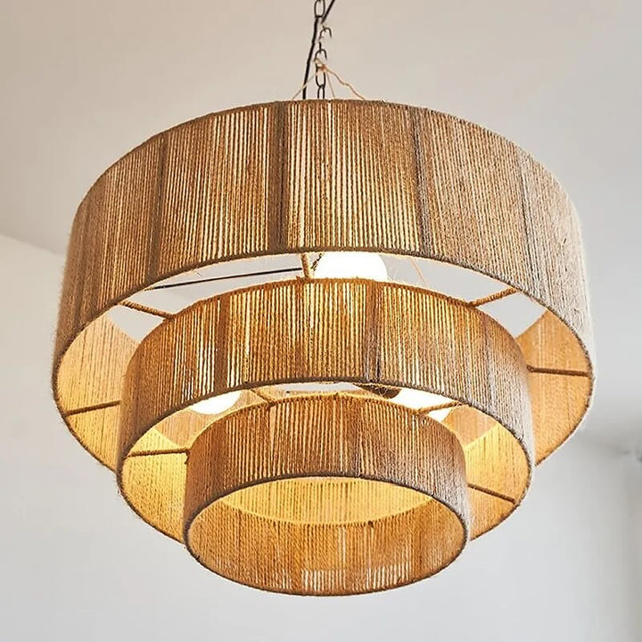 Layered Drum Pendant Light