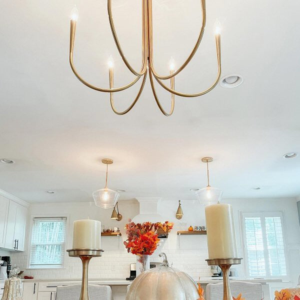 Gold Finish Chandelier