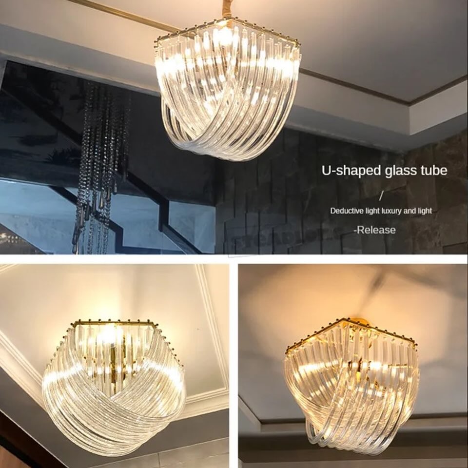 Luxurious Crystal Flush Mount Ceiling Light