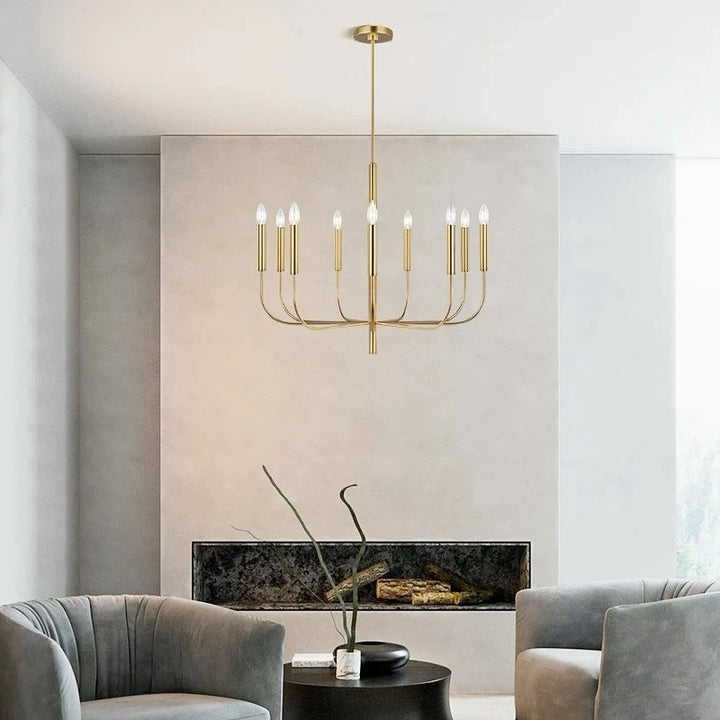 Gold 8-Light Chandelier