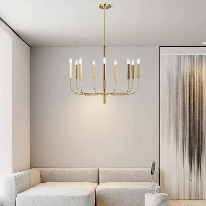 Gold 8-Light Chandelier