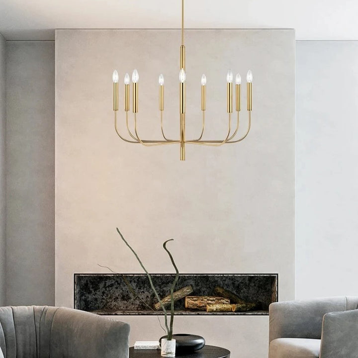 Gold 8-Light Chandelier