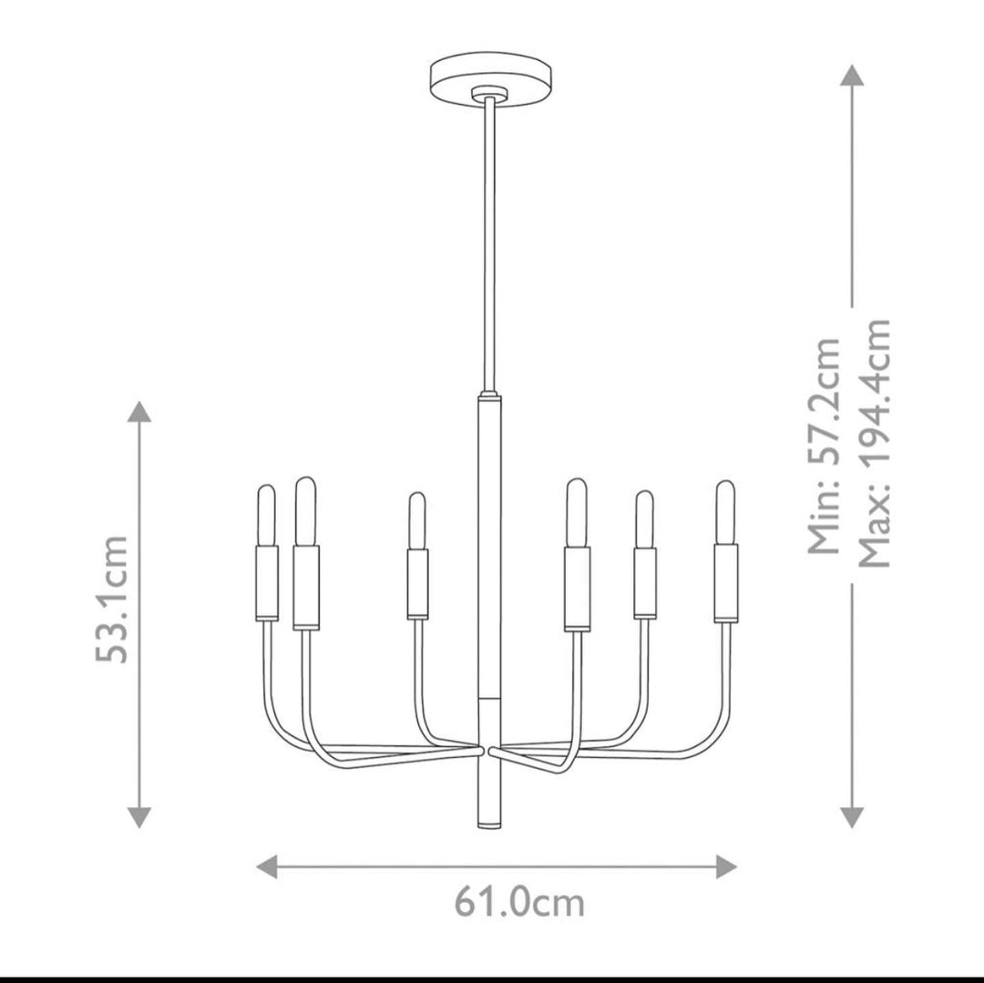 Gold 8-Light Chandelier