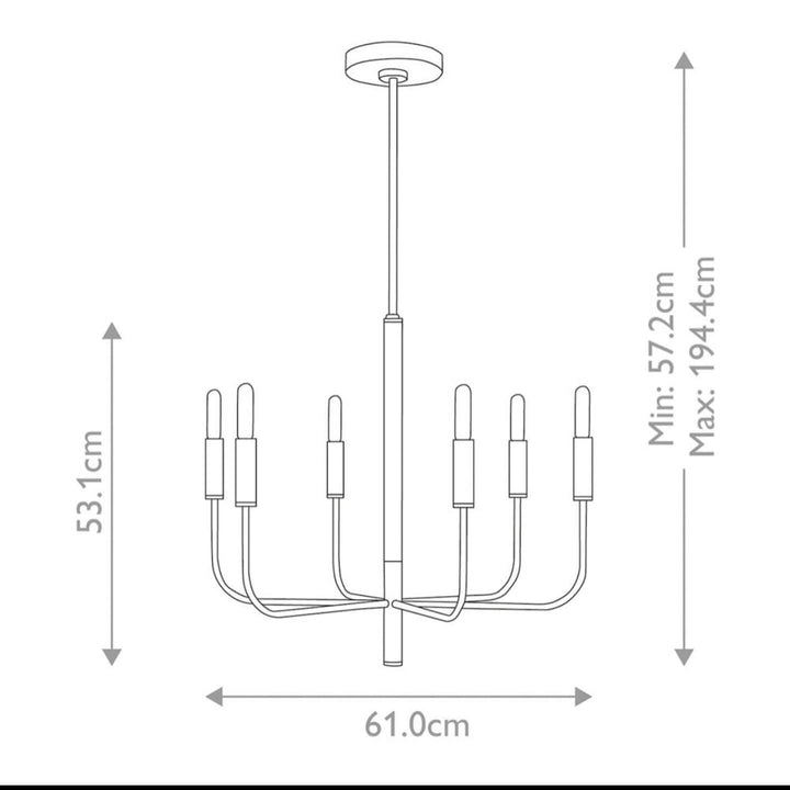 Gold 8-Light Chandelier