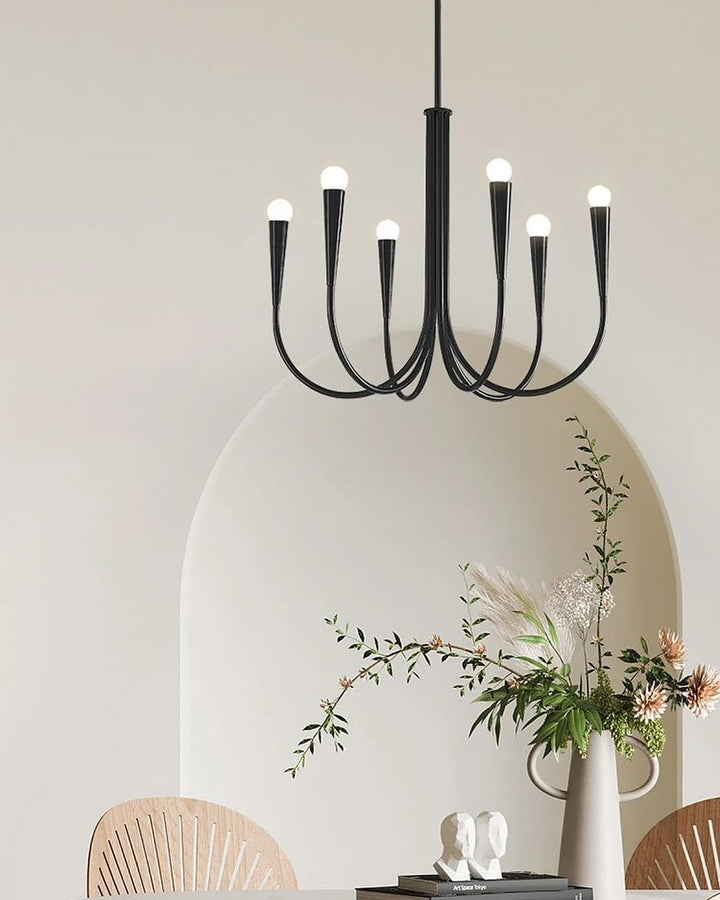 Black 6-Light Chandelier