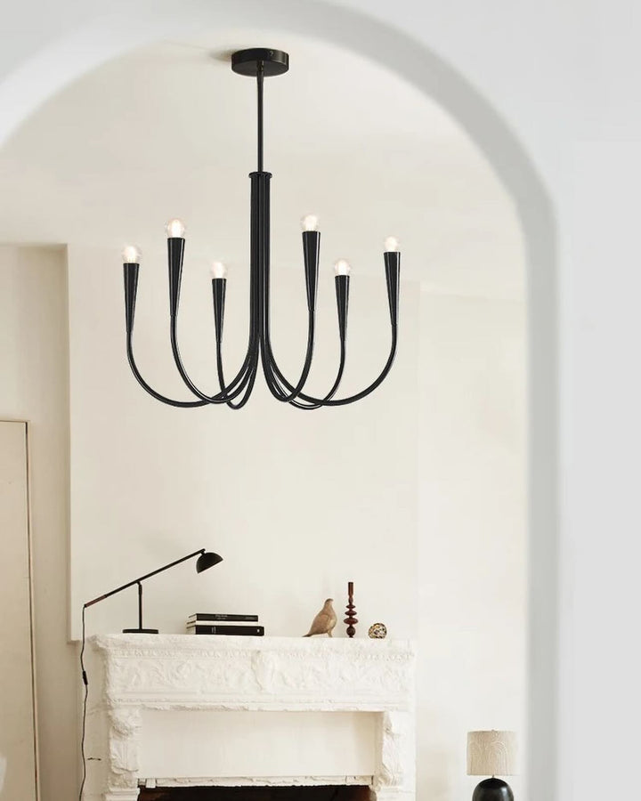 Black 6-Light Chandelier