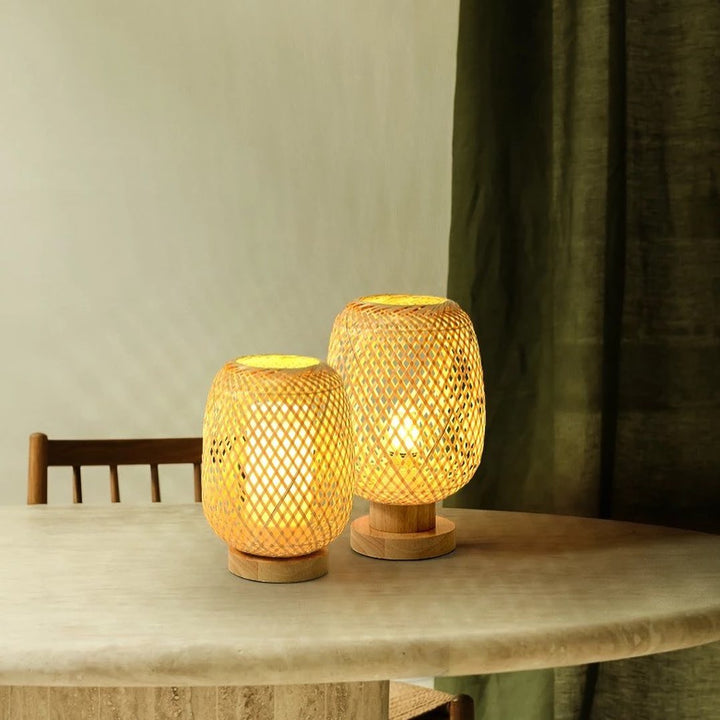 Rustic Bamboo Table Lamp