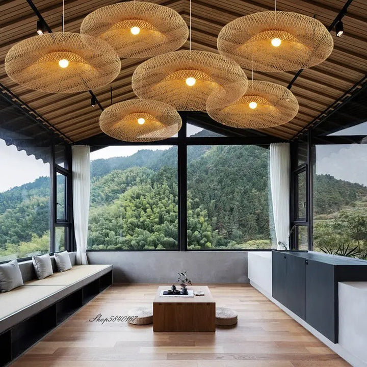 Natural bamboo Pendant Light