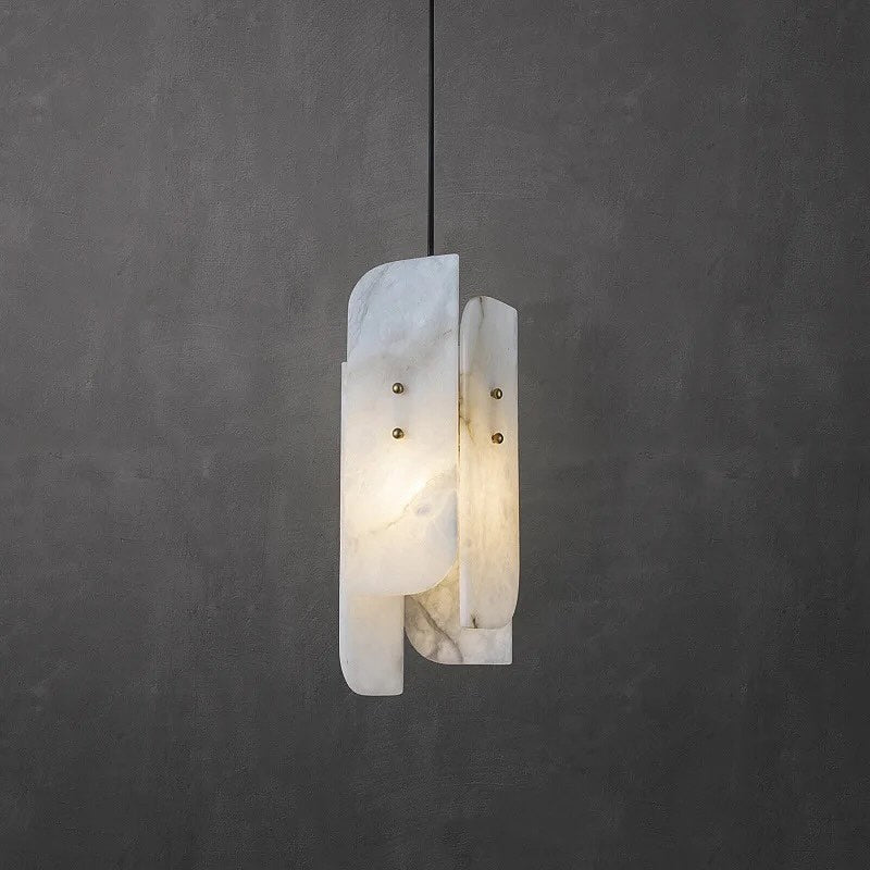 White Alabaster Pendant Light