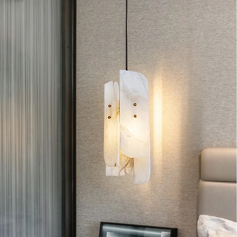 White Alabaster Pendant Light