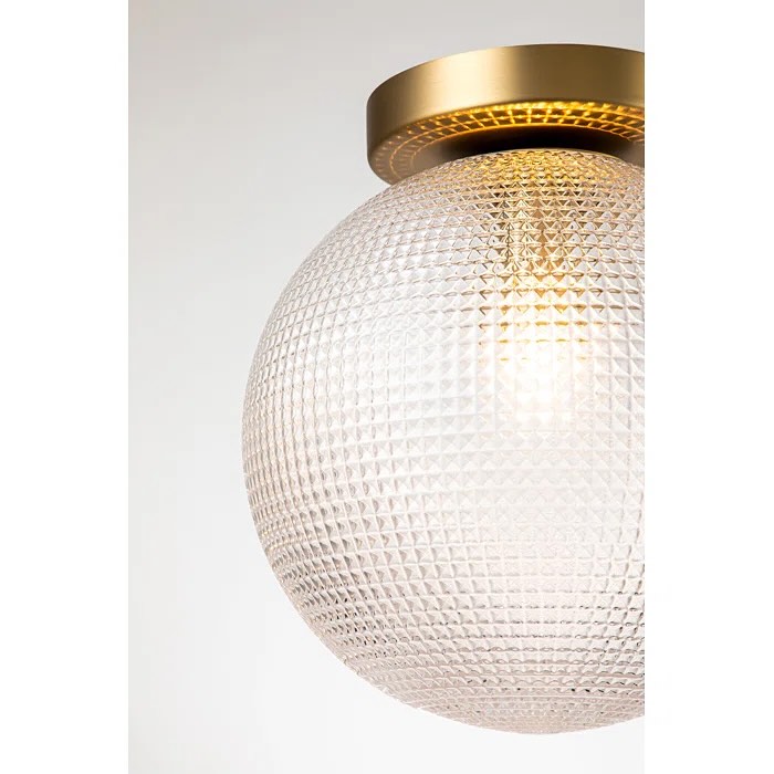 Glass Globe Flush Mount Light