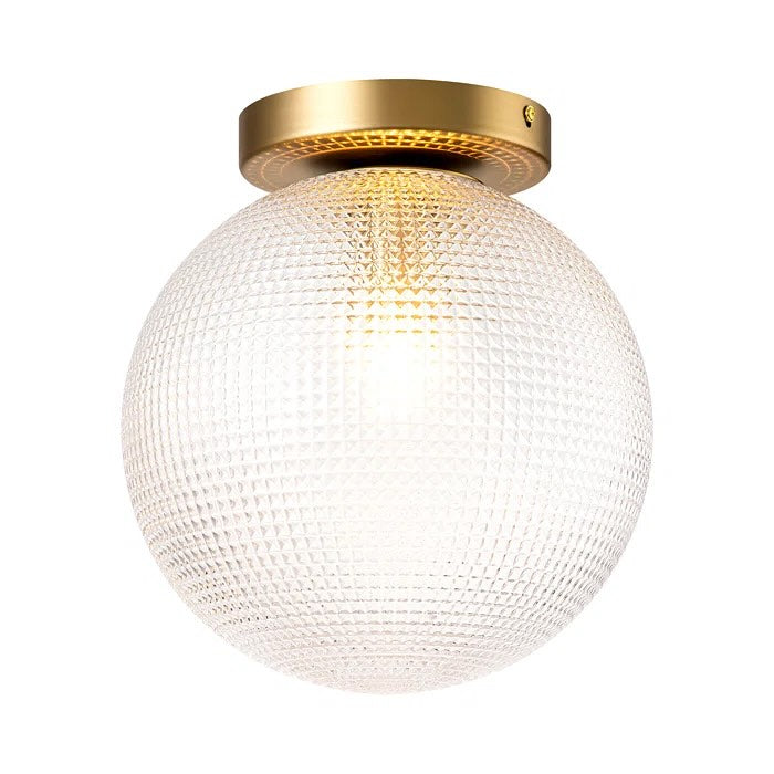 Glass Globe Flush Mount Light