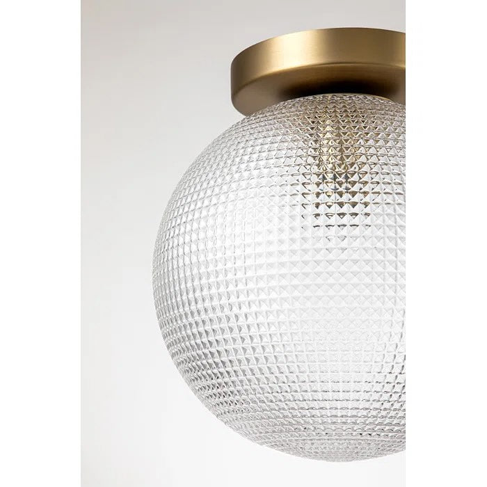 Glass Globe Flush Mount Light