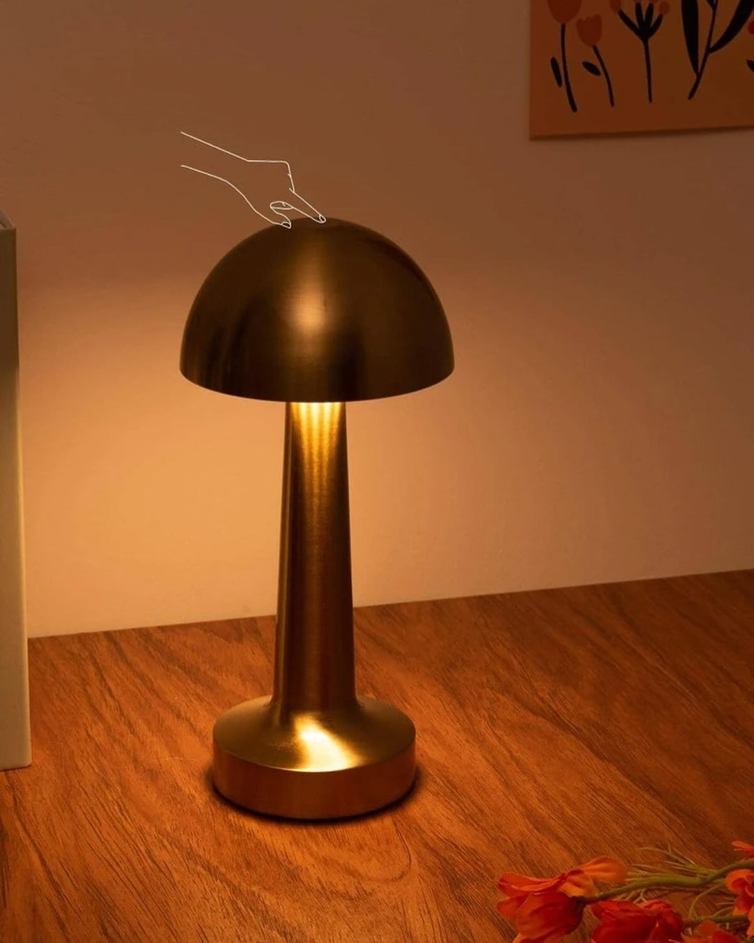 Rechargeable USB Touch Table Lamp Dome Shape